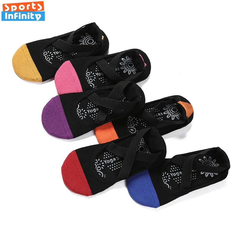 

Women Yoga Short Ankle Socks Bandage Non-slip Silicone Pilates Ballet Socks Fitness Gym Breathable Backless Dance Sports Socks