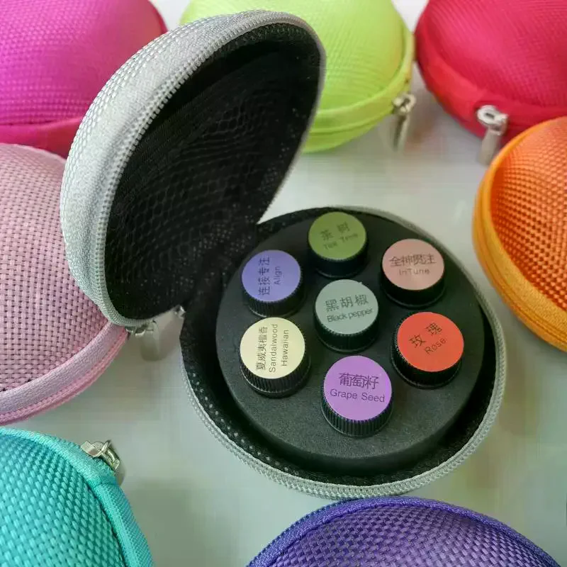 

7 Slots 2ML Essential Oil Case Perfume Oil Bag Essential Oil Box Travel Organizer Perfume Hanging Carrying Holder Storage Bag