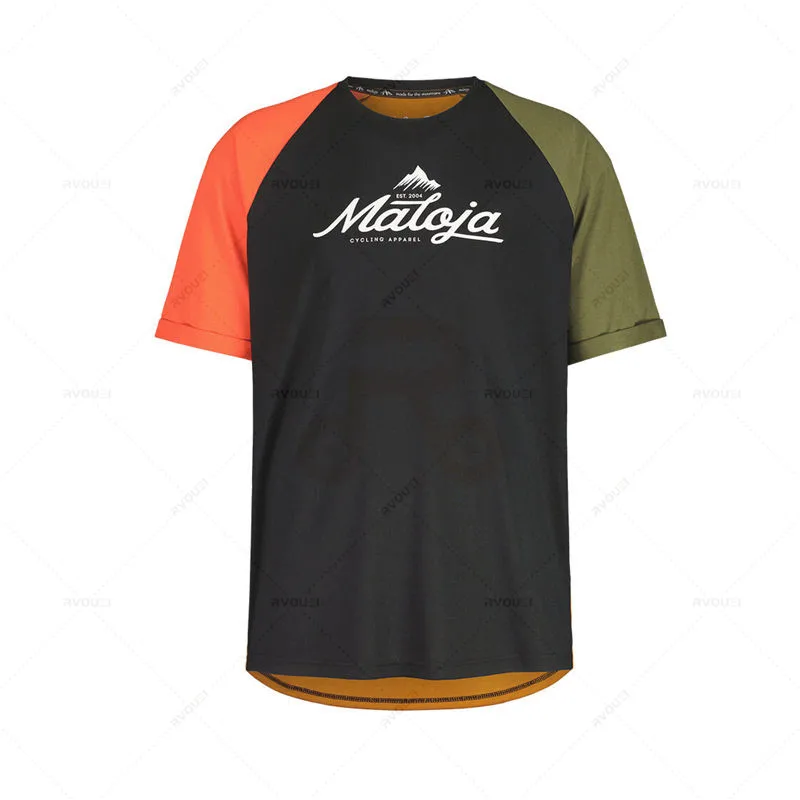 Maloja-Motocross Jersey for Men, MTB Shirt, Downhill Jersey, Enduro Cycling, Mountain Santa DH, Motorcycle