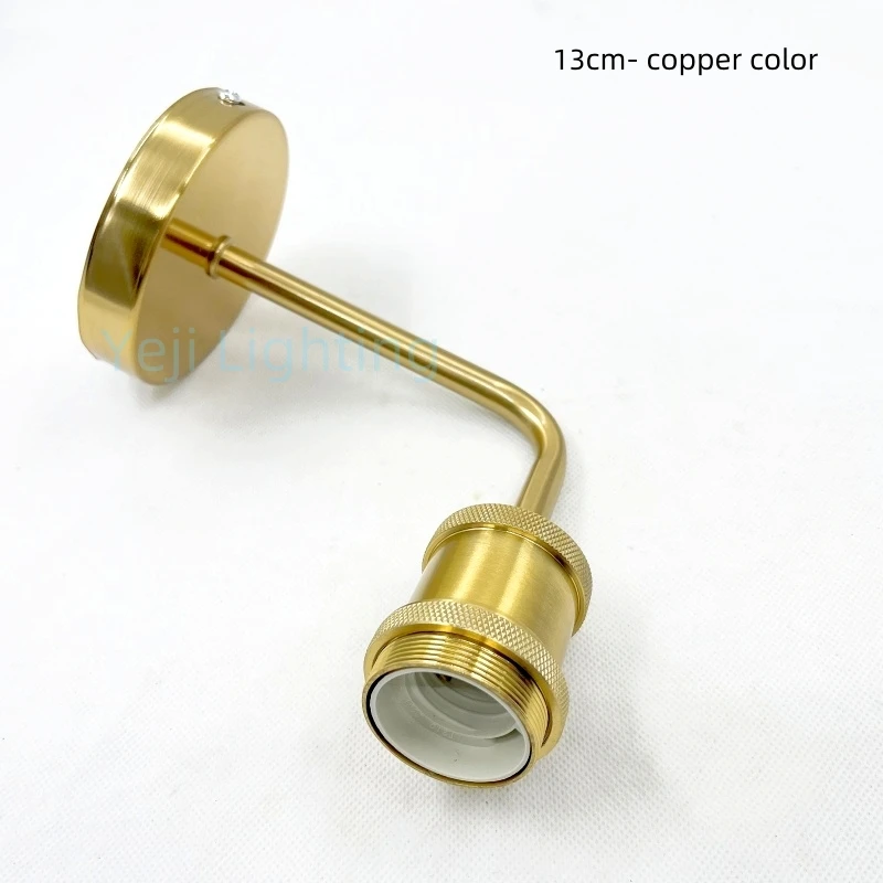 Metal Lamp Base Pendant Lamp Modification Wall Lamp Fittings Bending Pipe Turning Connection Tube E27 Lamp Holder Iron Lamp Base