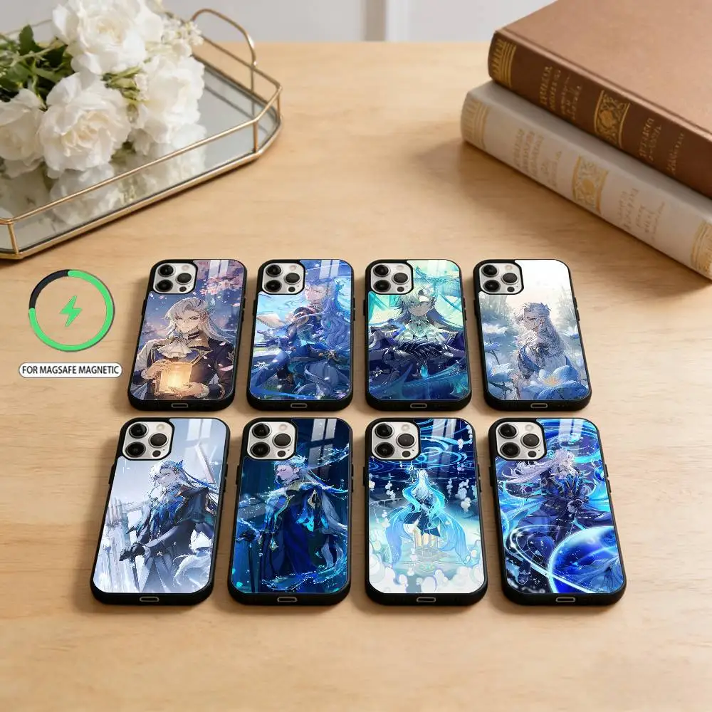 

Genshin Impact N-Neuvillette Phone Case For iPhone17,16,15,14,13,12,11 Plus,Pro Max Magnetic For Magsafe Wireless Charging