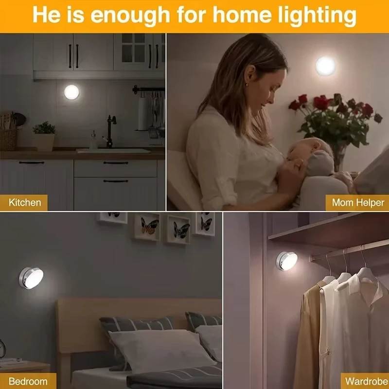 Led Night Light Usb Charging Intelligent Human Body Sensing Bedside Table Home Wardrobe Staircase Lighting Motion Sensor Light