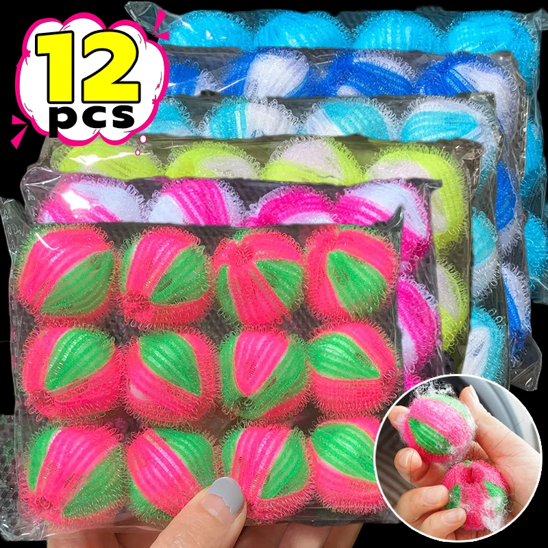 12/6 stücke Wäsche Bälle Wiederverwendbare Waschmaschine Haar Filter Schwimmenden Fell Lint Haarentferner Catcher Schmutzige Sammlung Reinigung Ball