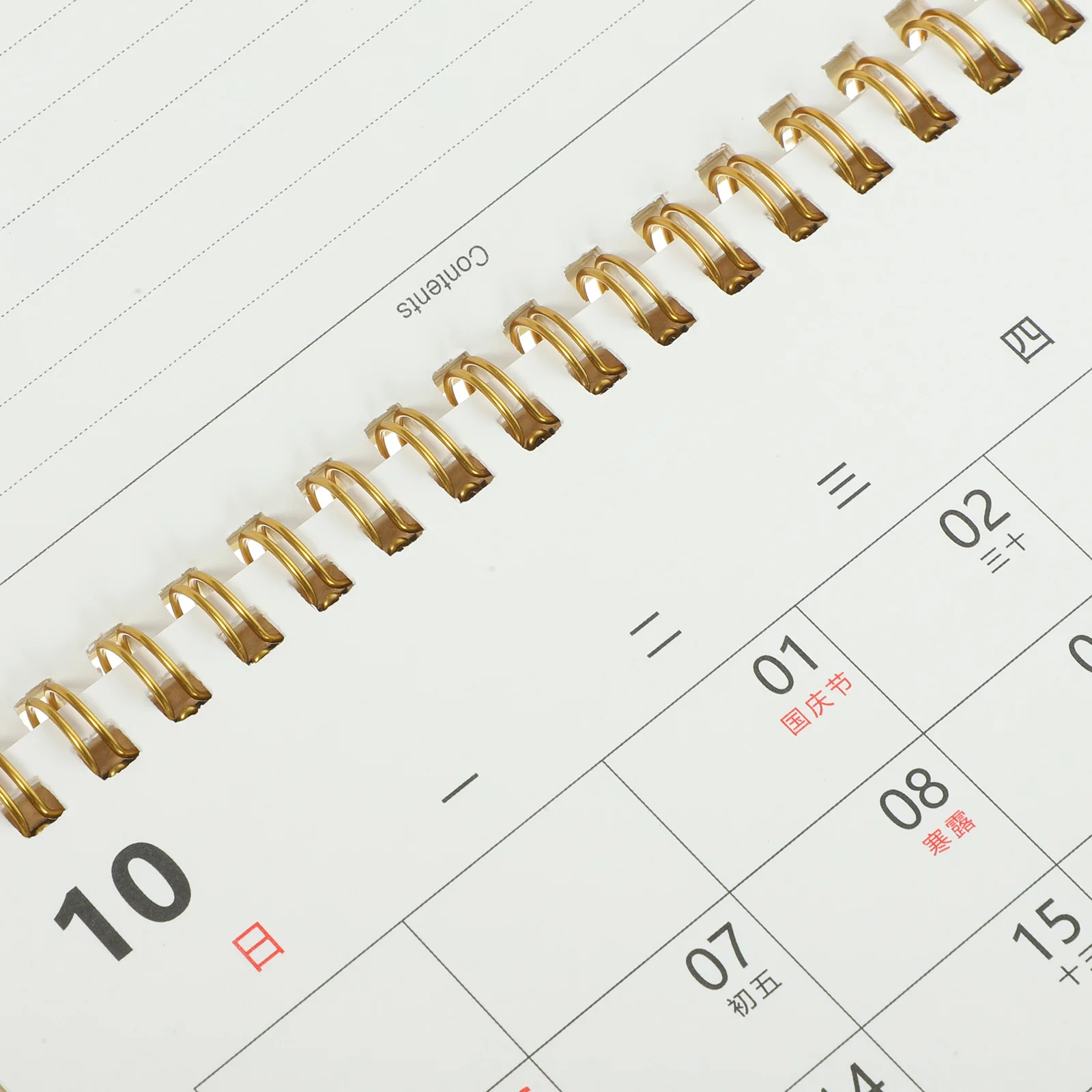 

Desk Calendar Spiral Binding Decorative Standing Office Desktop Date Marking Spiral Desk Calendar Office Accessory