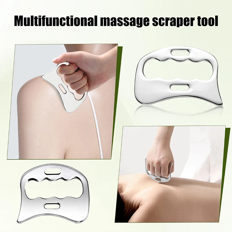 Aço inoxidável gua sha vara tecido profundo relaxar celulite massageador para o corpo emagrecimento raspagem placa massagem muscular relaxamento
