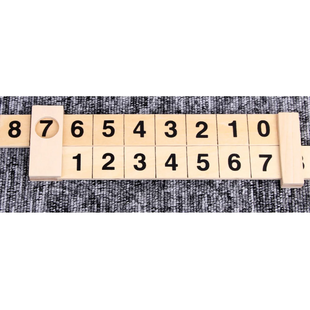 Numbers Matching Ruler Wooden Pulling Math Toys Early Education Bamboo Primary School