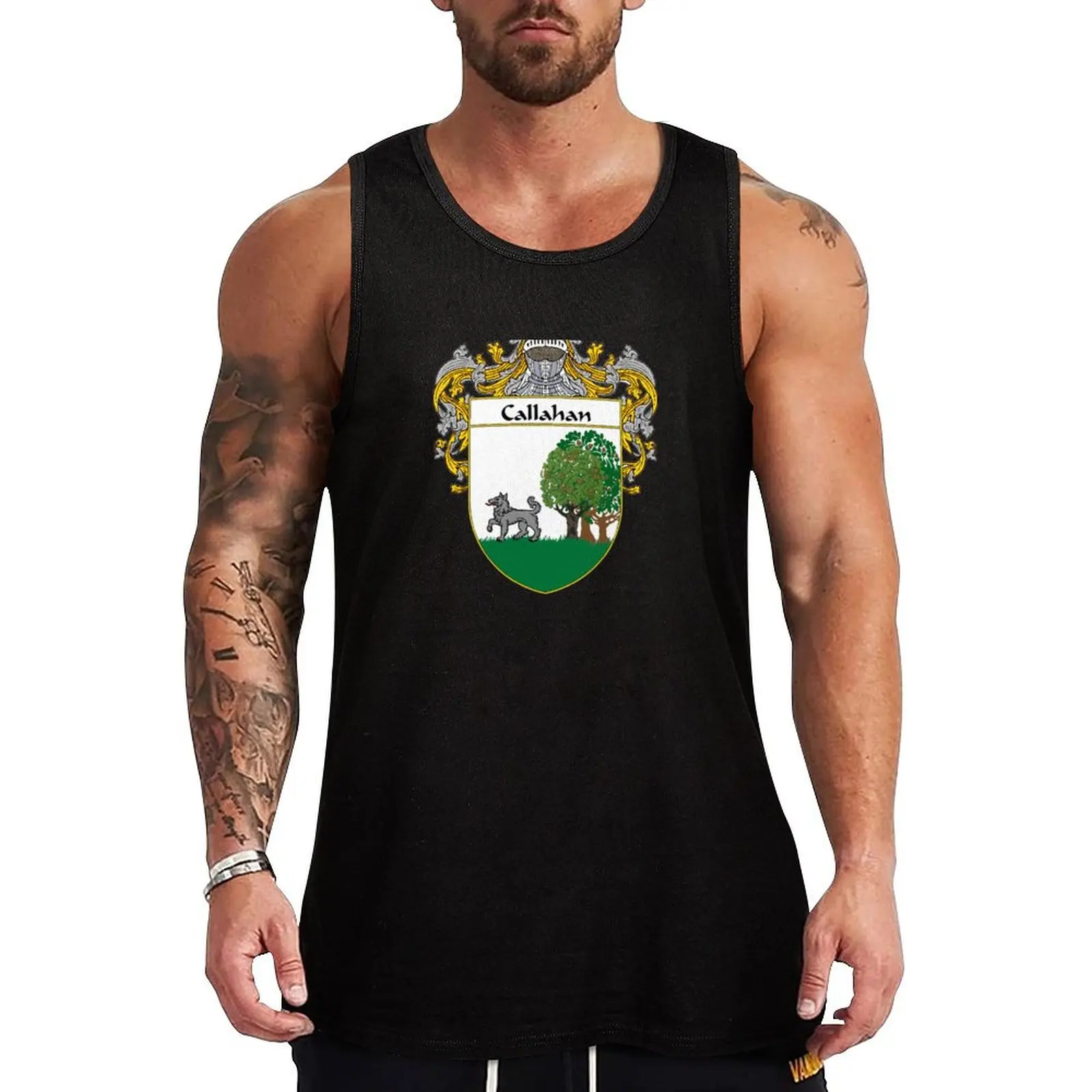 

Callahan Coat of Arms/Family Crest Tank Top Loose Casual Tank Top Soft Breathable Sleeveless Tee