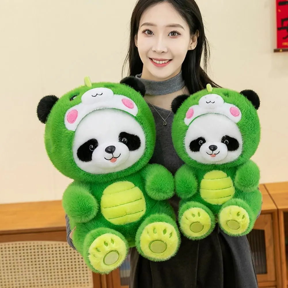 

PP Cotton Transform Dragon Panda Doll Soft Crocodile Simulation Panda Plush Toys Fluffy Cartoon Cosplay Panda Dragon Stuffed Toy