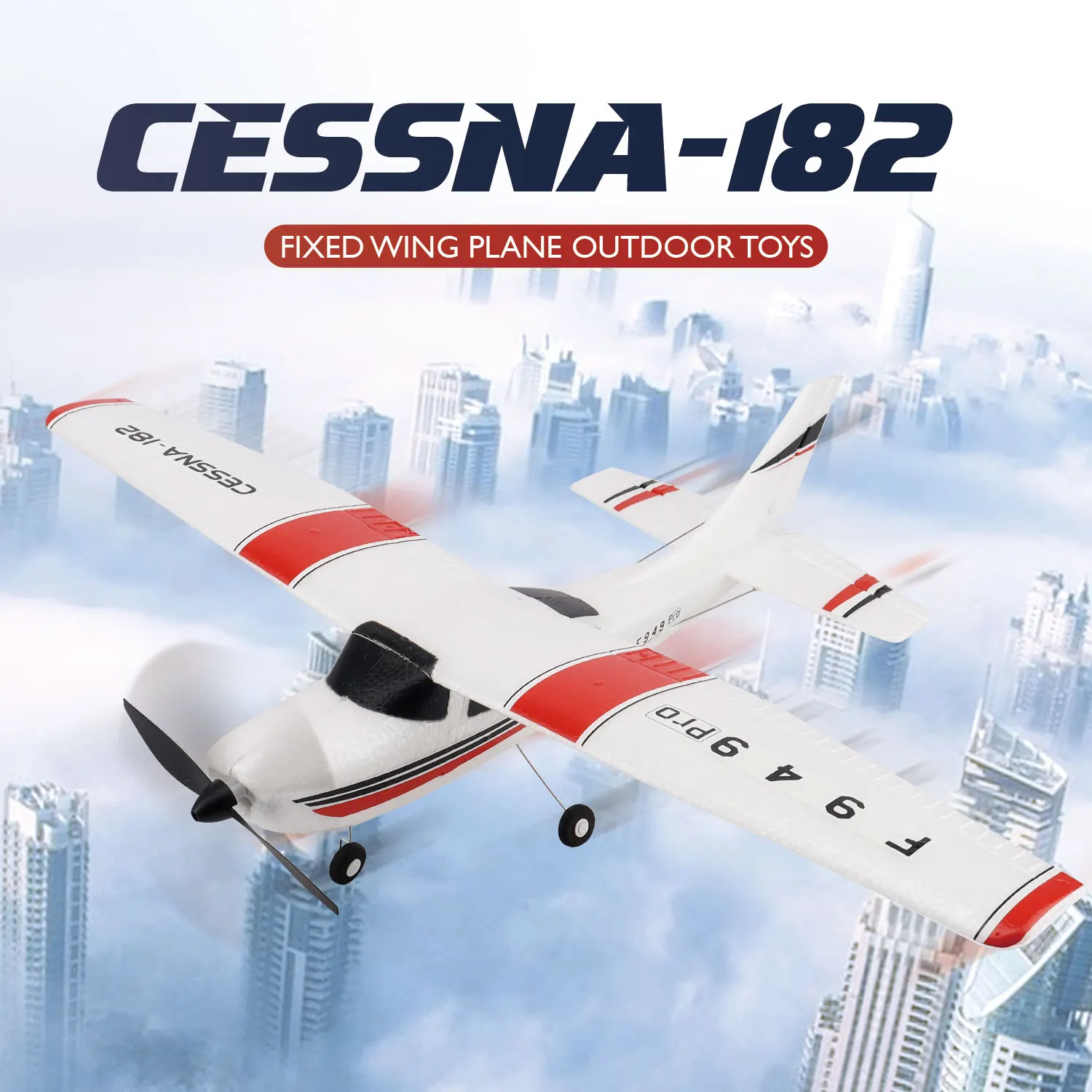 WLtoys 2.4G F949PRO LCD Wersja RC Samolot Cessna 182 3D6G 3Ch Stałopłat Samolot Zewnętrzny Dron RTF Z Żyroskopem I Nocnym Prezentem