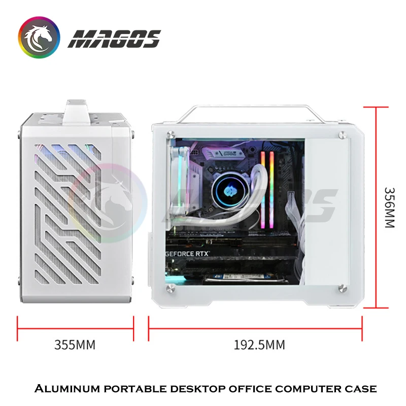 PC Cabinet Computer Case MATX Type Side Glass Portable Gabinete Gamer Support 240 AIO Cooler 30S Graphics Card