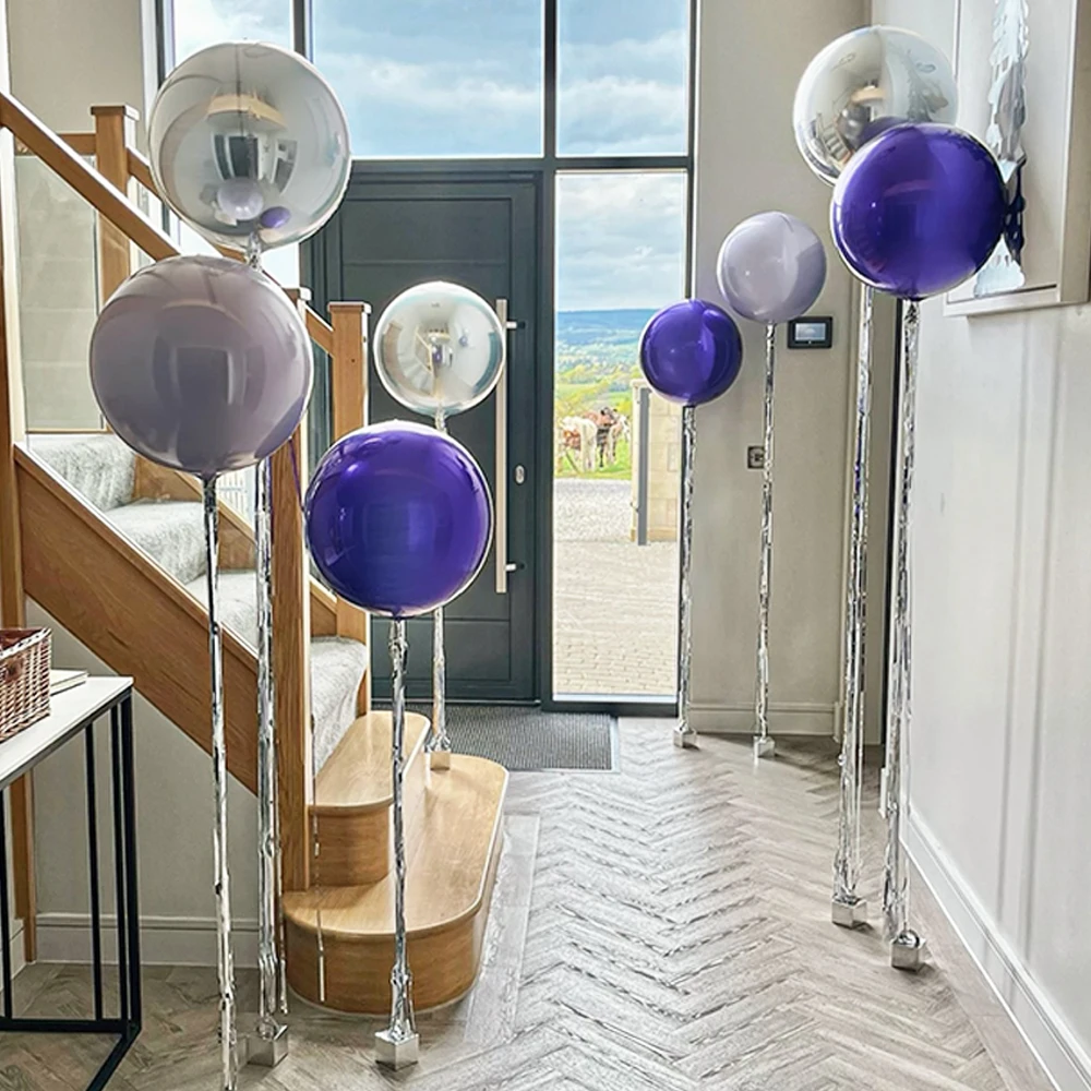 10 Stück Metallische Goldfolien-Ballons mit Quastenenden 22 Zoll 4D Runde Ballons Lametta-Folien-Fransenvorhang für Hochzeit Geburtstag Dekoration – Detail 8