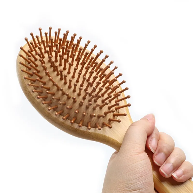 Premium Wooden Bamboo Material Comb Baby Massage Comb Improve Hair Growth Care Cushion Comb Hair Brush Prevent Hair Loss Combs