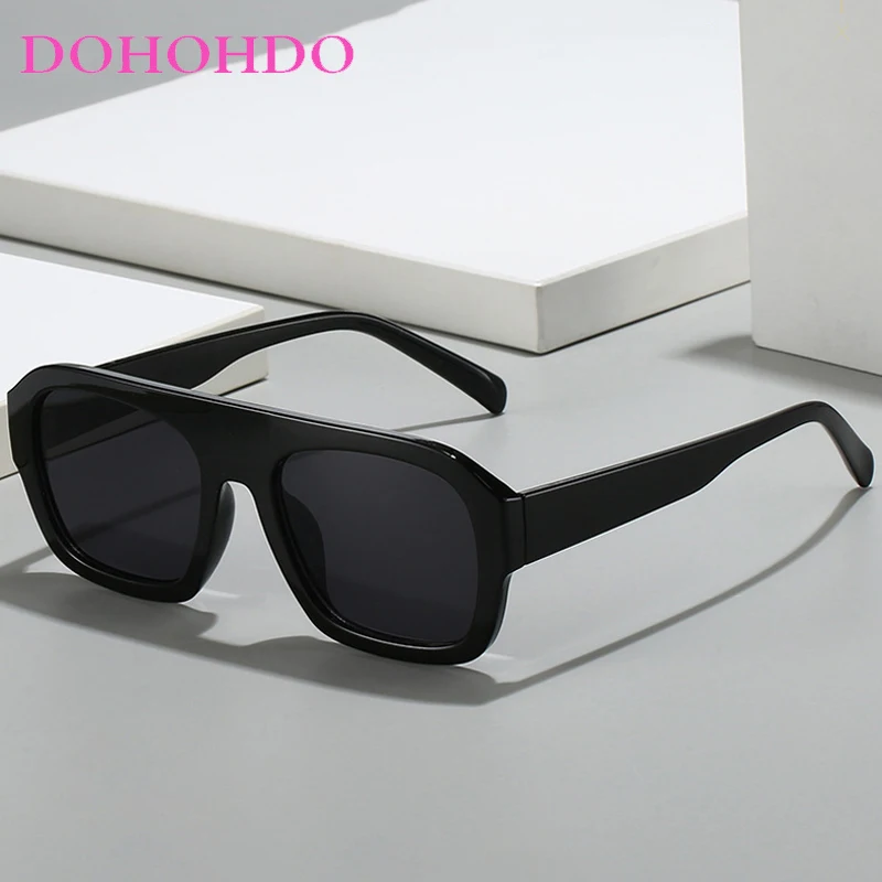 Vintage Big Frame Square Men Women Luxury Sunglasses New Fashion Y2K Punk Shades Men Driving Sun Glasses Lentes De Sol UV400