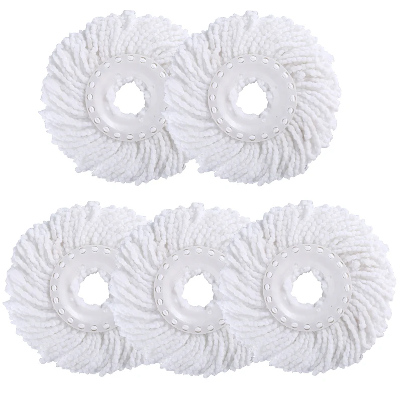 5pcs/lot Household Sponge Fiber Mop Head Refill Replacement Home Cleaning Tool Microfiber Floor Mop Head 360 Spin Cleaning Pad