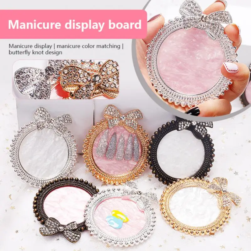 1/3/5PCS Nail Color Palette Nail Color Mixing 6 Colors Nail Art Display Shelf Nail Accessories Round Resin Nail Palette