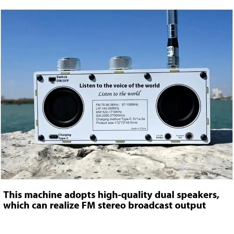 MX712 Dual Speaker High Performance Full Band Stereo Radio TEF6686 Chip Vehicle Radio with Remote Control