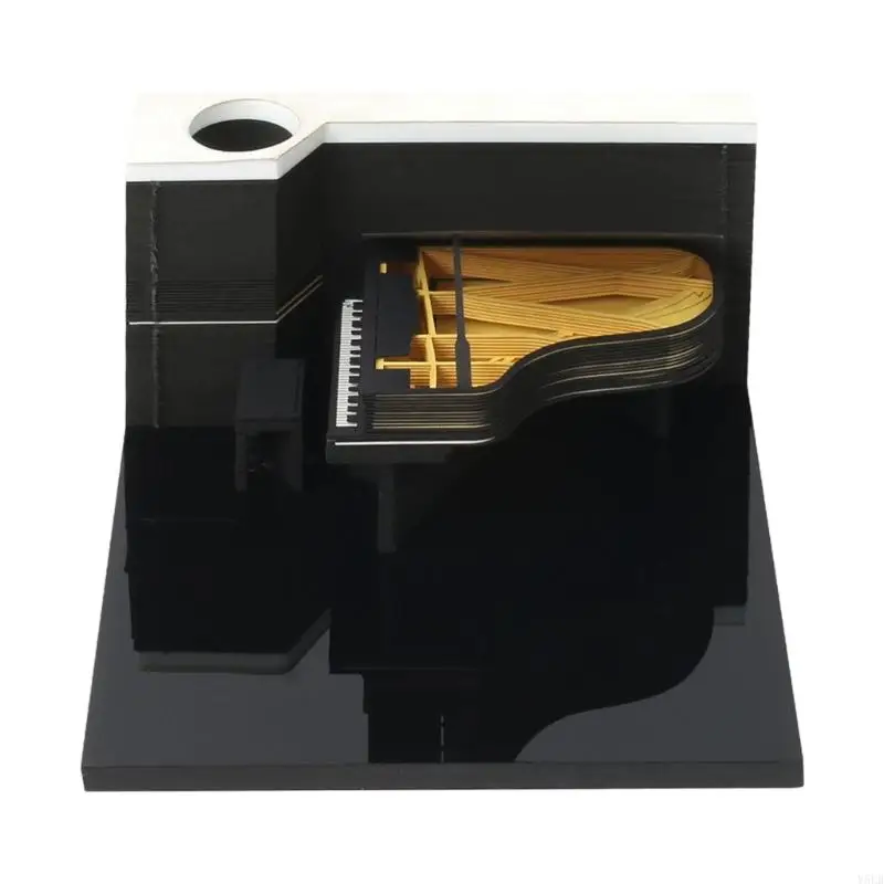 Y5LB Tall Quality 3D Piano Theme Weekly Note Pad Desk Decoration For Computer Study Room 5