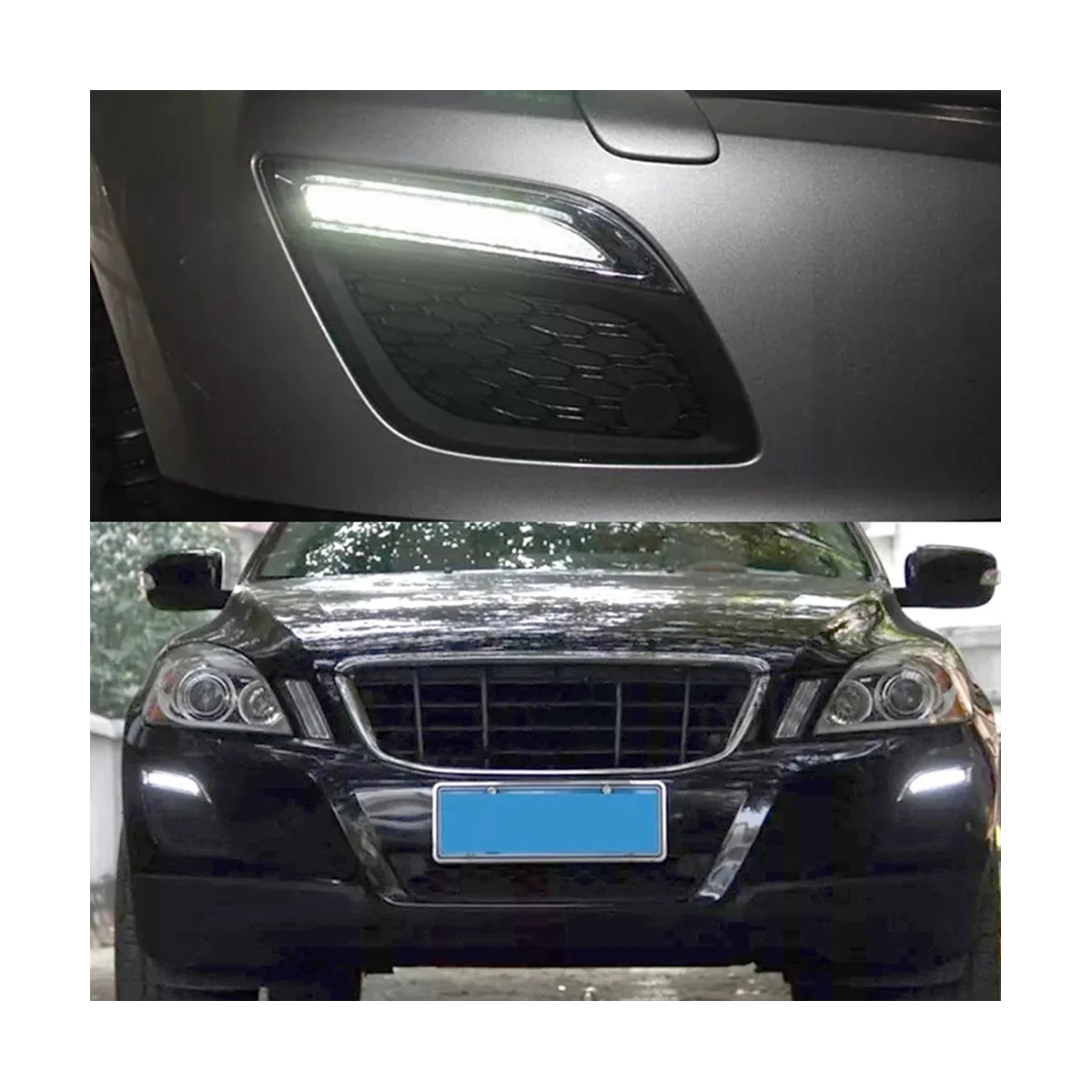 Carro Daytime Running LED Light, DRL Daylight com função escureceu, estilo de chapeamento para Volvo XC60 2011-2013