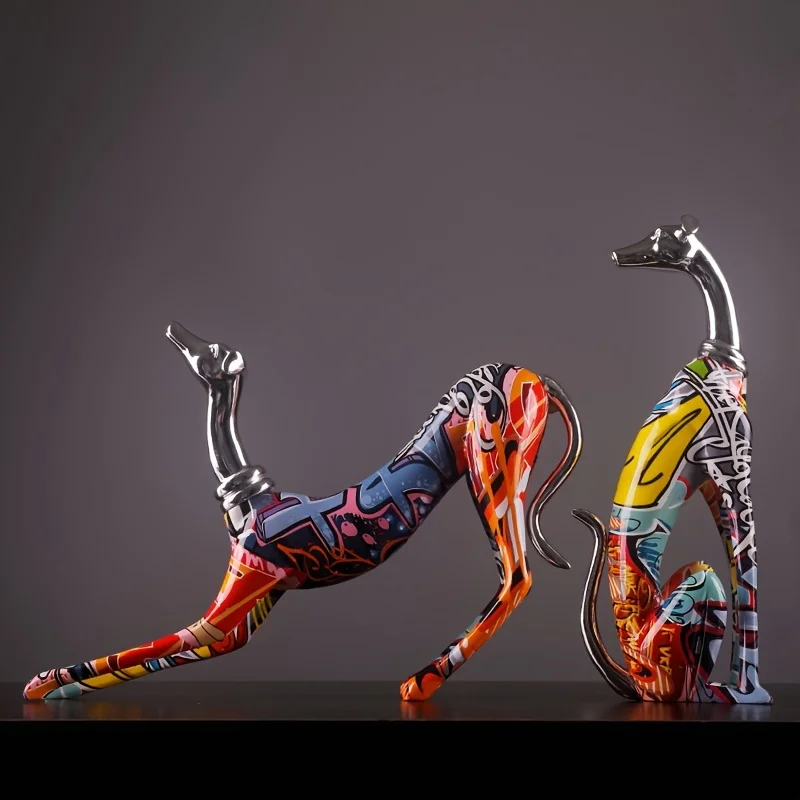 Art Deco Resin Dog Sculpture 3