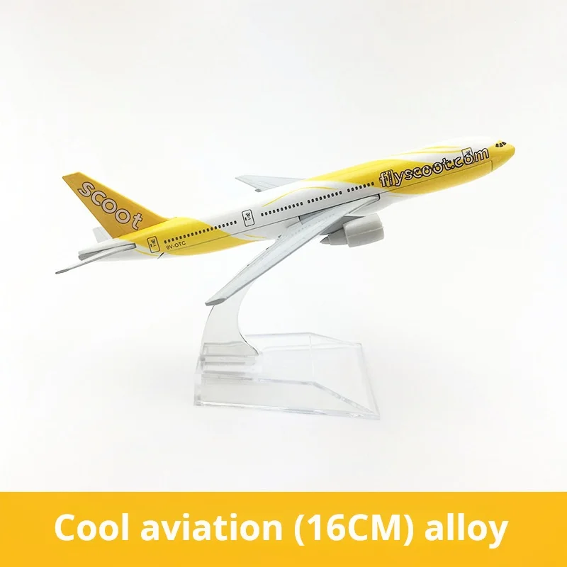 16CMCAlloy aircraft model Singapore cool Airlines Boeing777 Diecast Aviation Plane Collectible Miniature Toys Dropshipping