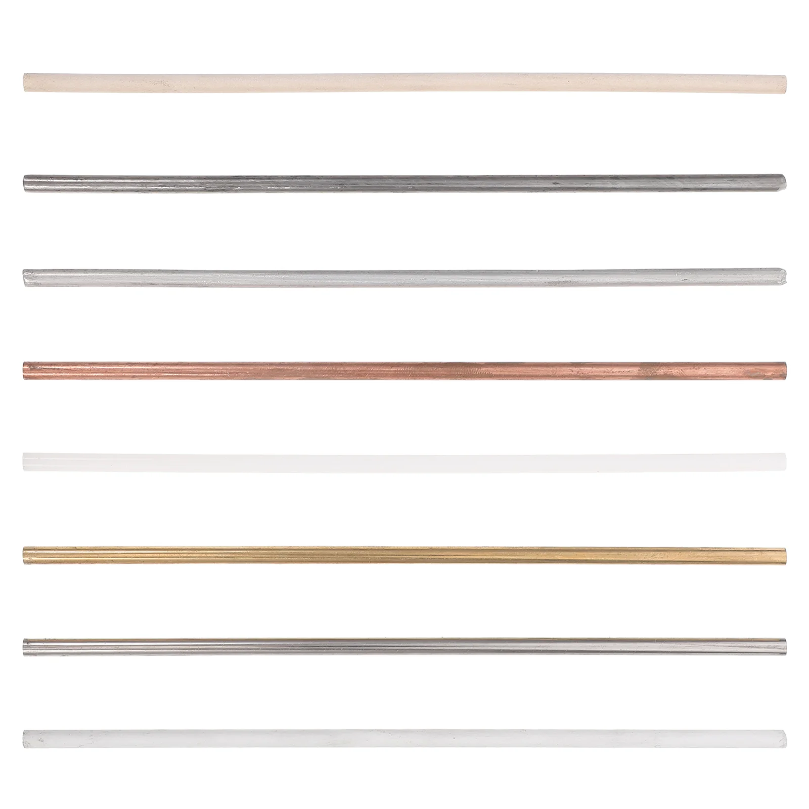 8 Pcs Thermal Conductive Materials DIY Craft Making Rods Metal Ceramic Bars Copper Plastic for Crafting