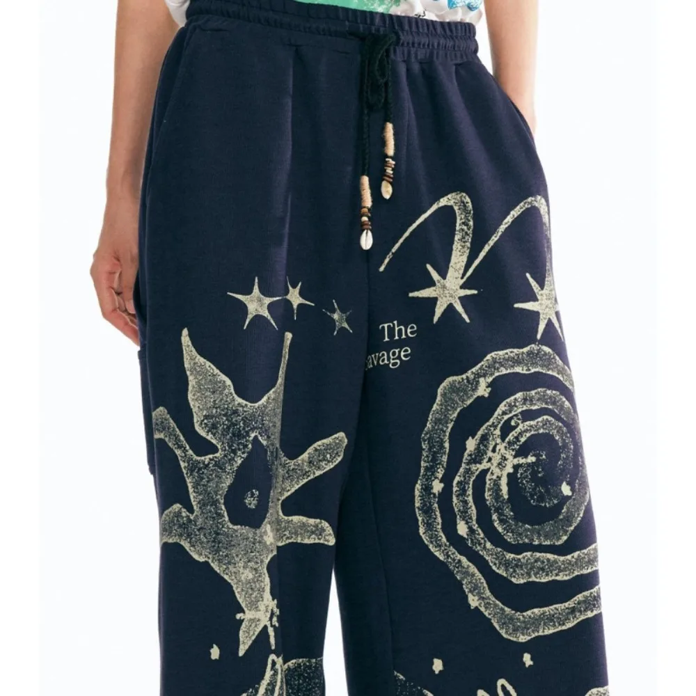 Straight Personalized Trendy Hot Sell Pantalon Femme Loose New Casual High Waist Pants Moda Print Slim All-match Trousers