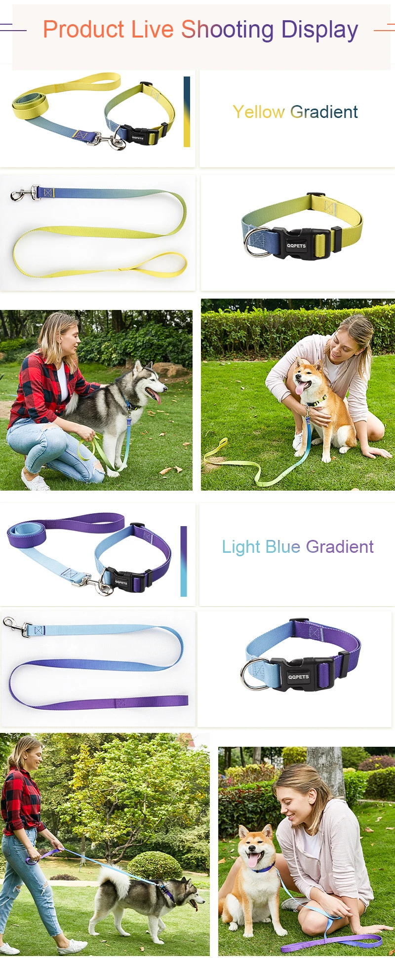 Nylon verstellbare Hundehalsband Leine Leine Haustier Katze Hundehalsband Traktionsleine geeignet für kleine große Hunde Bulldogge Möpse Beagle – Detail 4