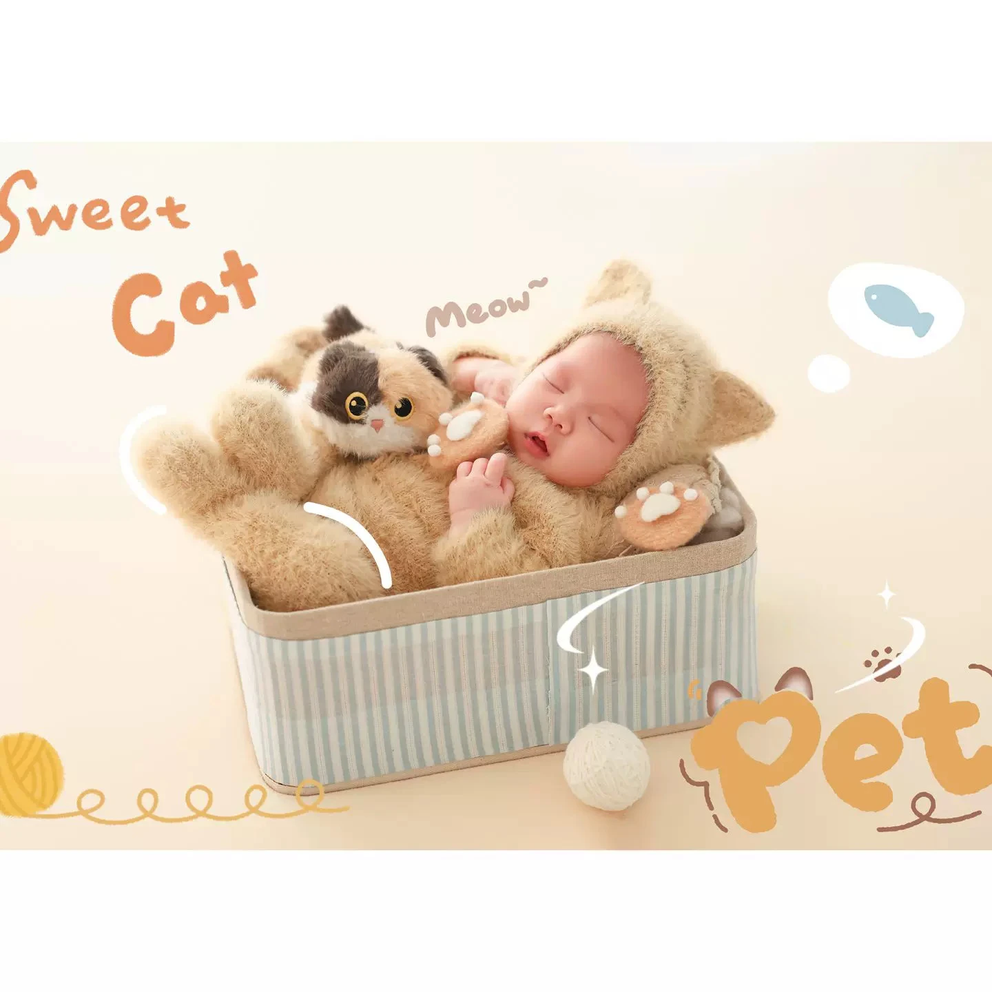 신생아 고양이 테마 사진 소품 의상 아기 사진 스튜디오 - Photography Outfit 리뷰 및 가격