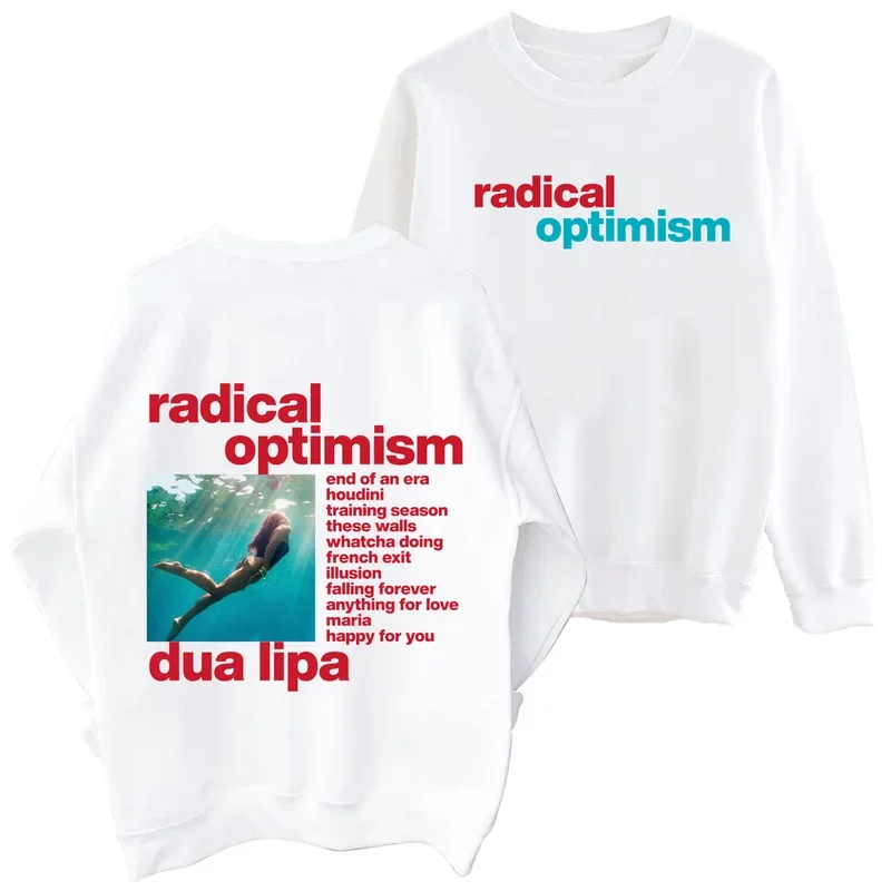 Dua radical optimism 2024 sweatshirt Ceska Harajuku hip hop round neck long sleeve oversized hoodie