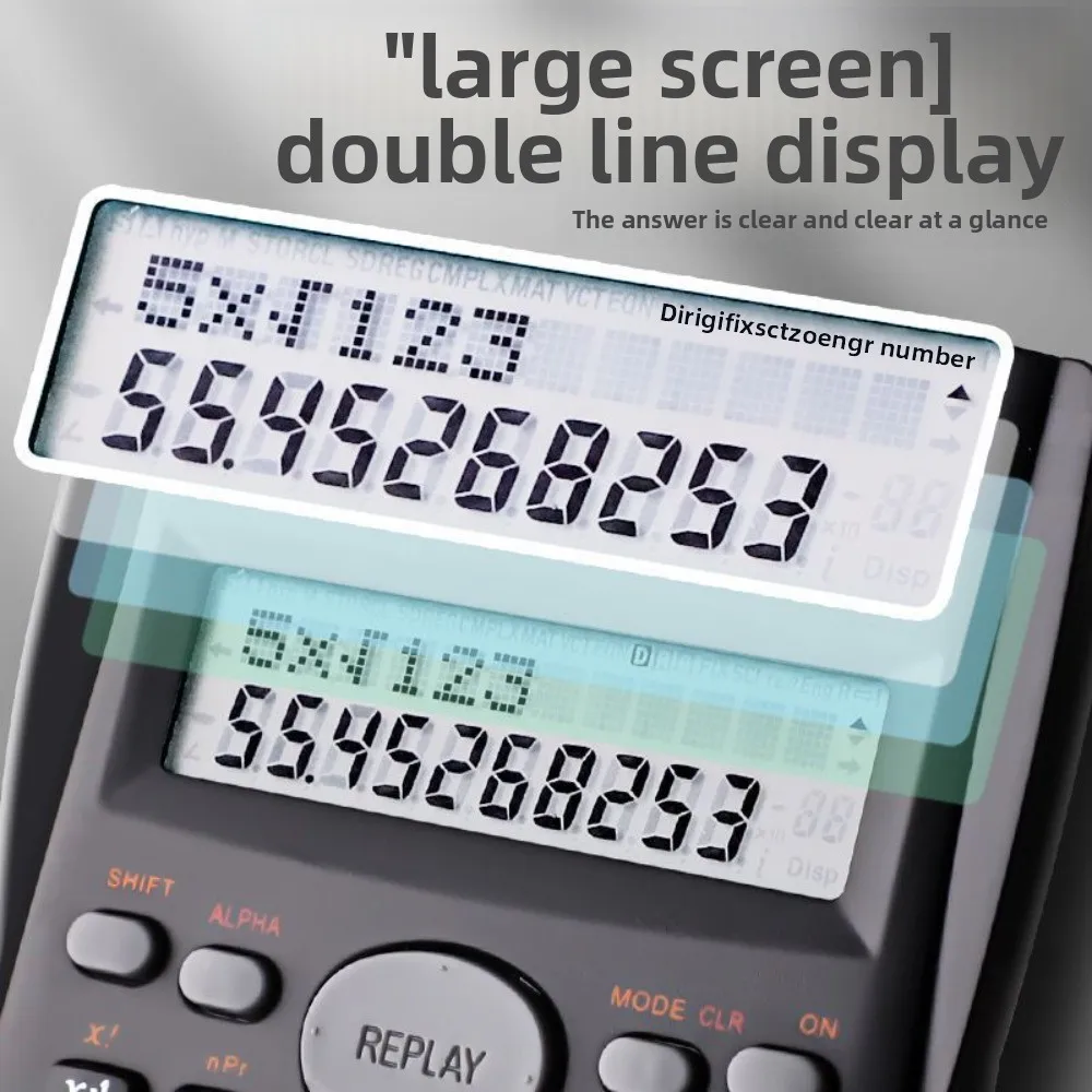 

12 Digits Display Scientific Calculator Multifunctional 2-Line Screen 240 Functions Calculator Portable Simple Operation