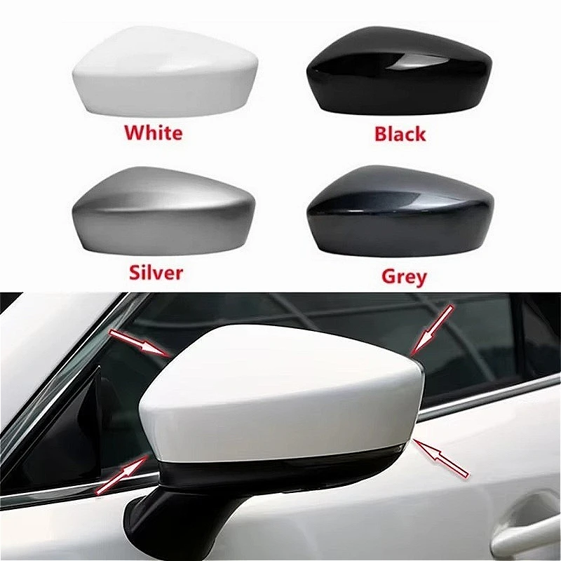 Left Right Side Rearview Mirror Cover Mirror Cap Shell Housing For Mazda 2 Demio 2017 2020 2021 2022 2023 High Quality Painted