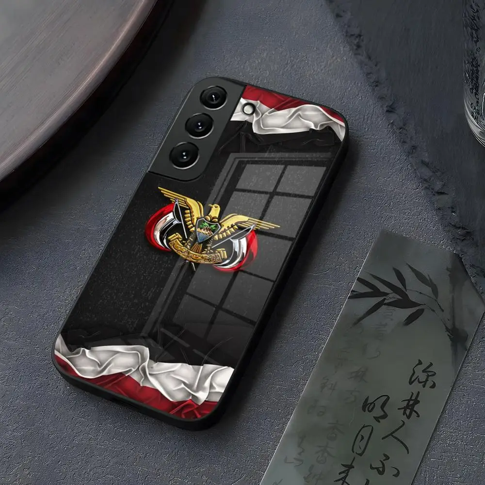 

Flag of Yemen Phone Case Glass for Samsung Galaxy S23 S25 S24 S21 S22 S20 Ultra Fe Plus A34 A16 A54 A24 A52 A53 Cover