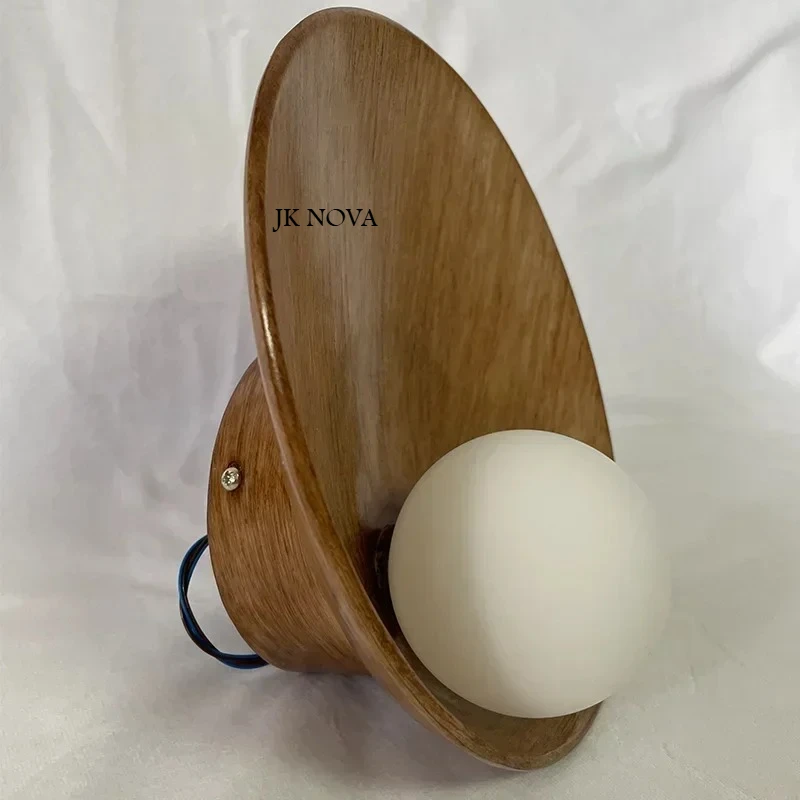 Lámpara de noche para dormitorio, minimalista, nórdico, Internet, famosa, luz nocturna para casa de familia, nueva arte chino, lámpara de pared Circular de estilo crema