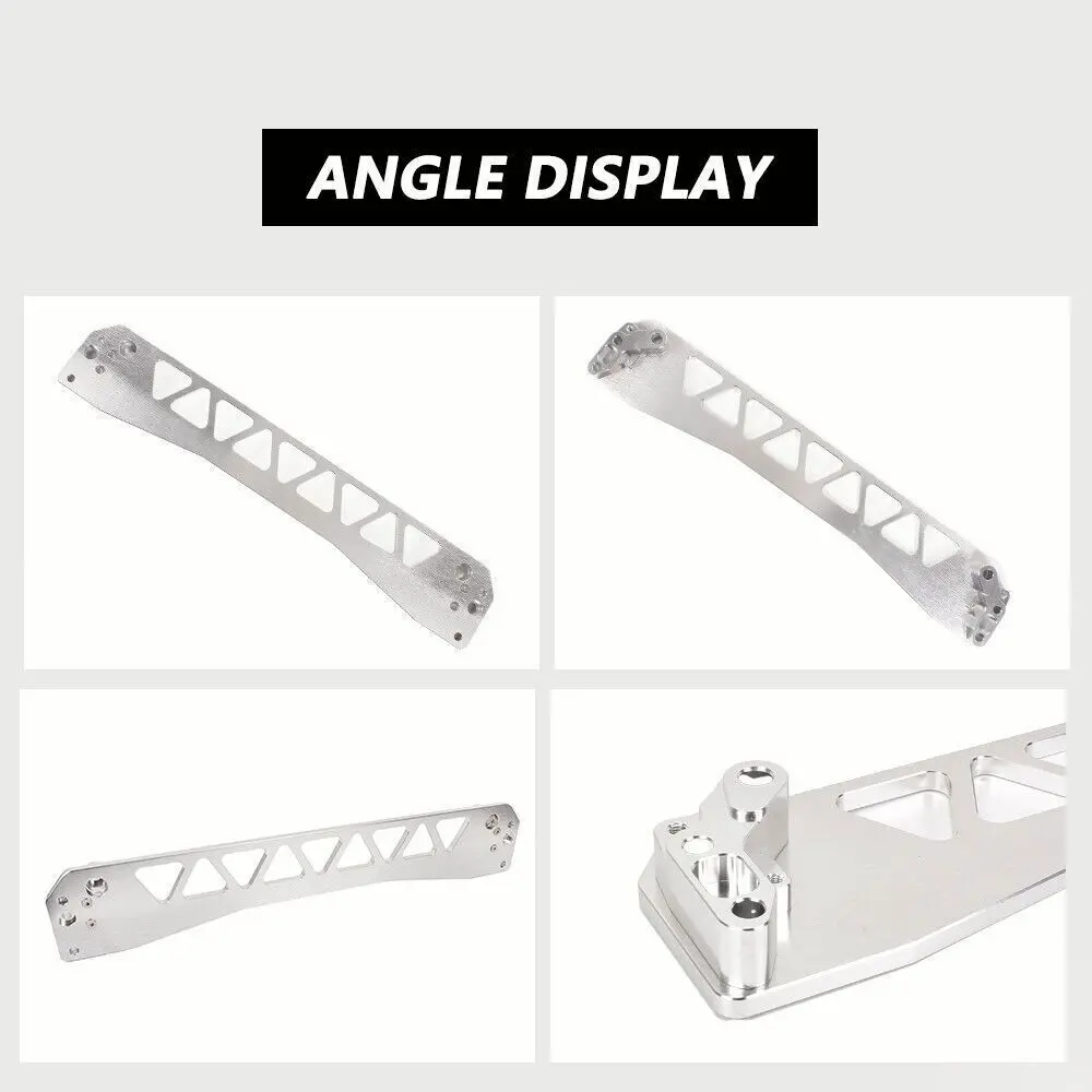 Barra de amarração traseira inferior do subquadro da boleto prata para Honda Civic EK Si DX 1996-2000
