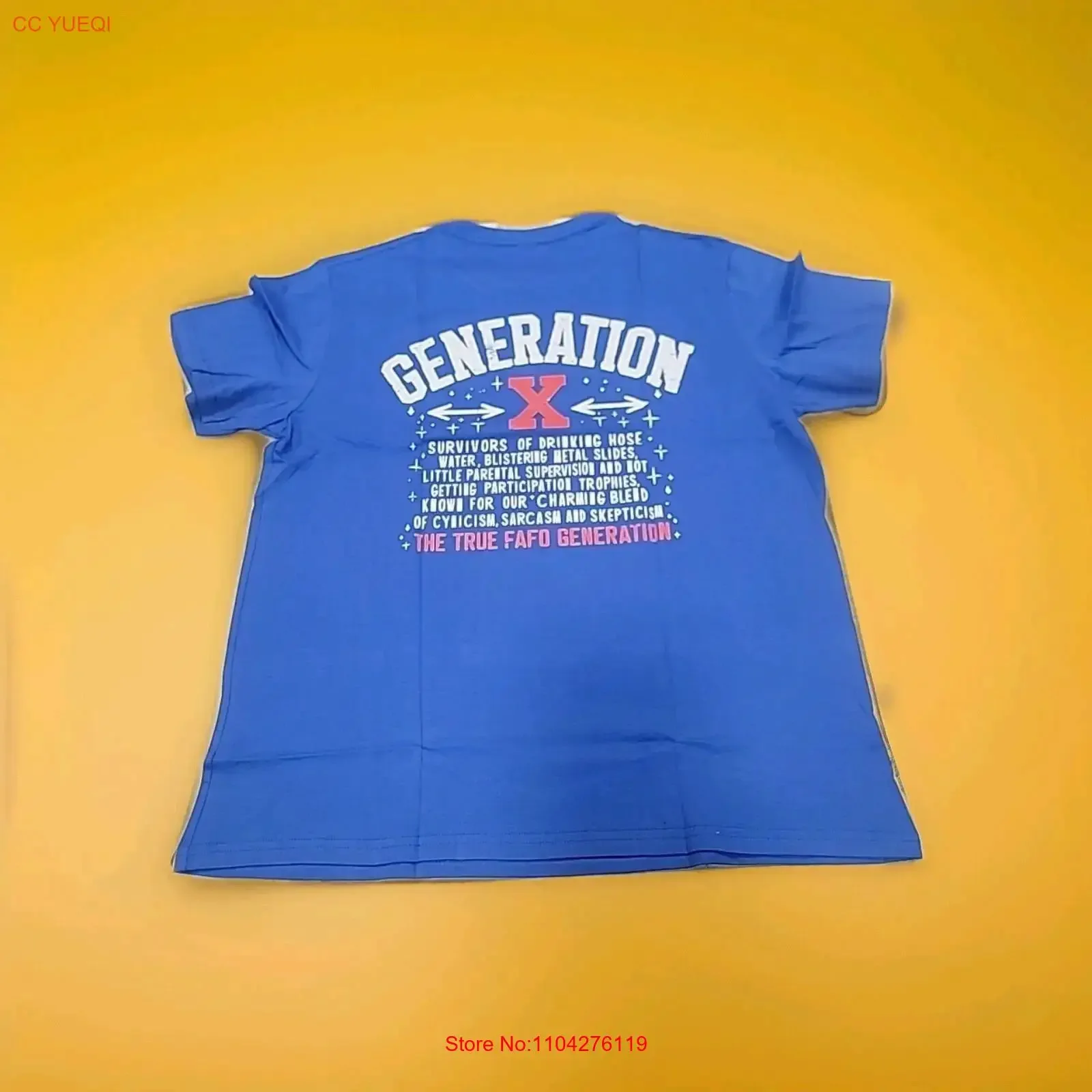 Generation x graphic T Shirt 2xl FAFO vintage Washed Slightly streetwear Stretched Unisex homme Versatile designer clothes