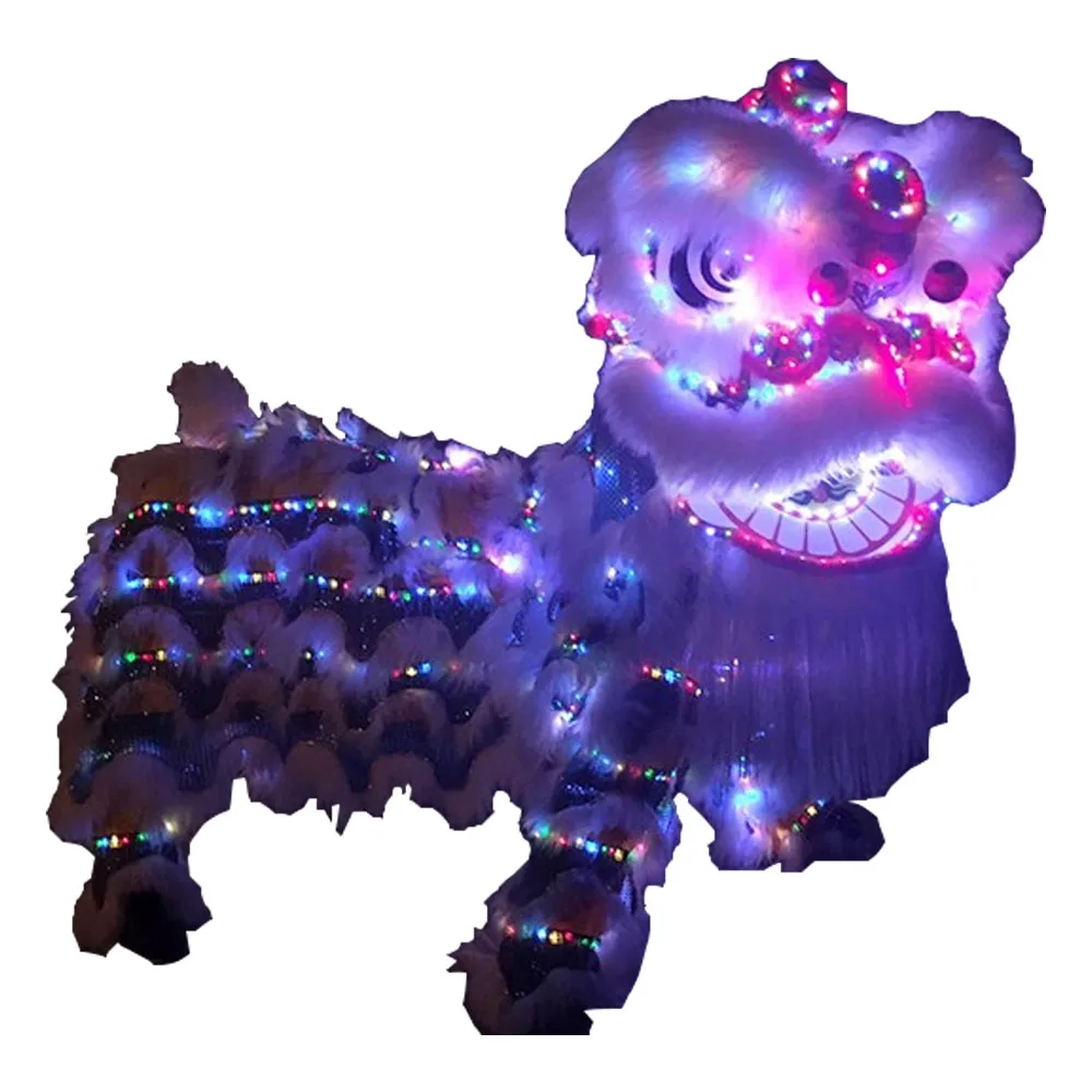 LED Light Lion Dance Folk Lion Dance Costume Chinese Traditional Lion Dance