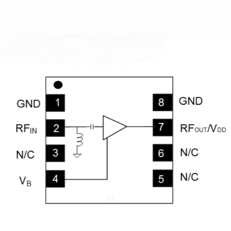 DFN-8-EP(2x2) MAAL-011130-TR3000 2–18 GHz broadband low-noise amplifier