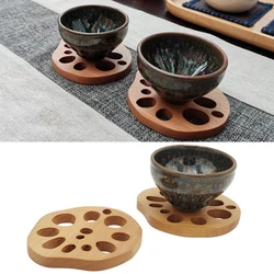 LINSBAYWU Creative Irregular Table Mat Wooden Lotus Root Slice Cup Mat Coasters Heat Insulation Pad Bar Cup Mat Pad Placemats