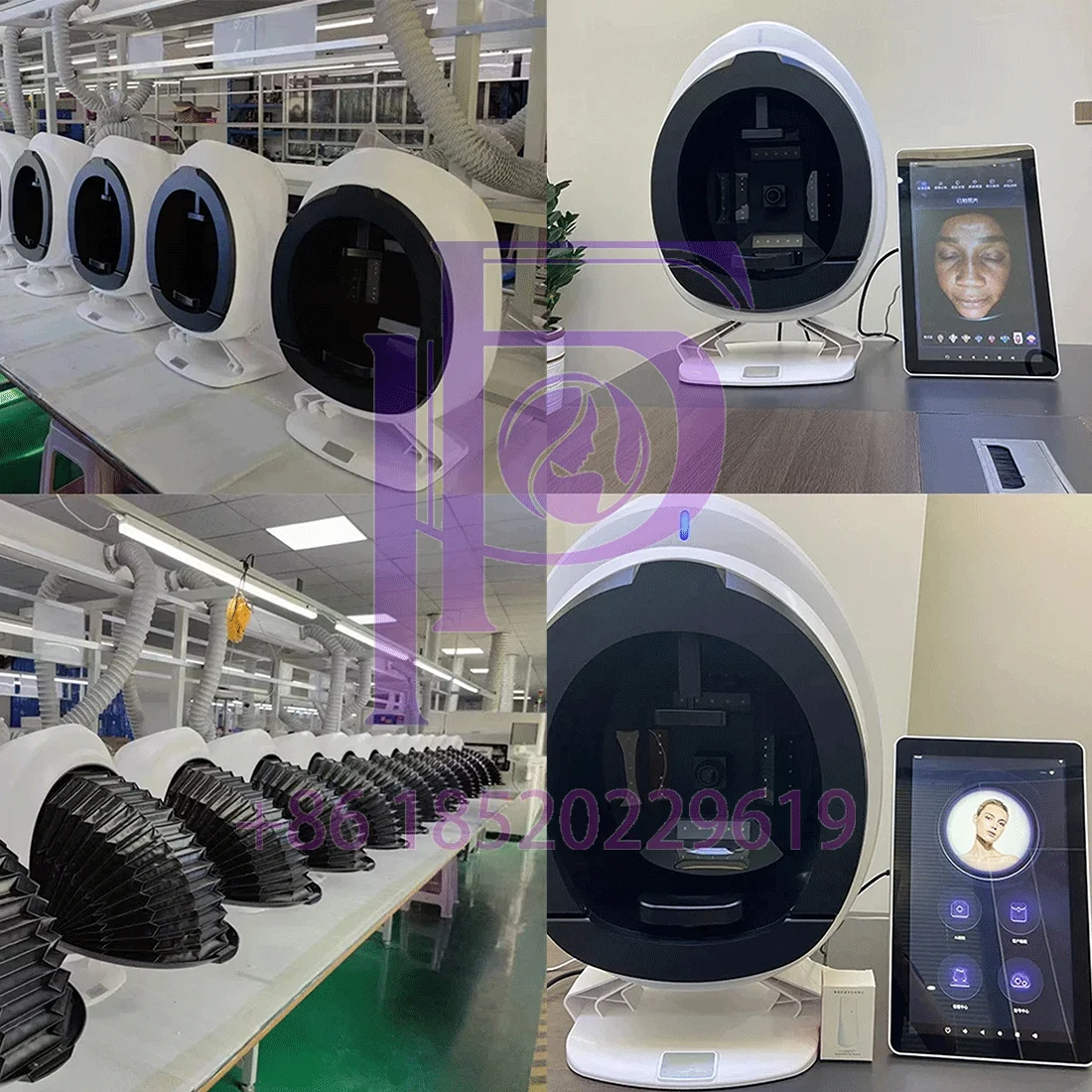 36MP UV色素沈着と水分検出機能を備えた3D AI肌分析機、15.6インチタブレット付きサロンフェイシャル分析用