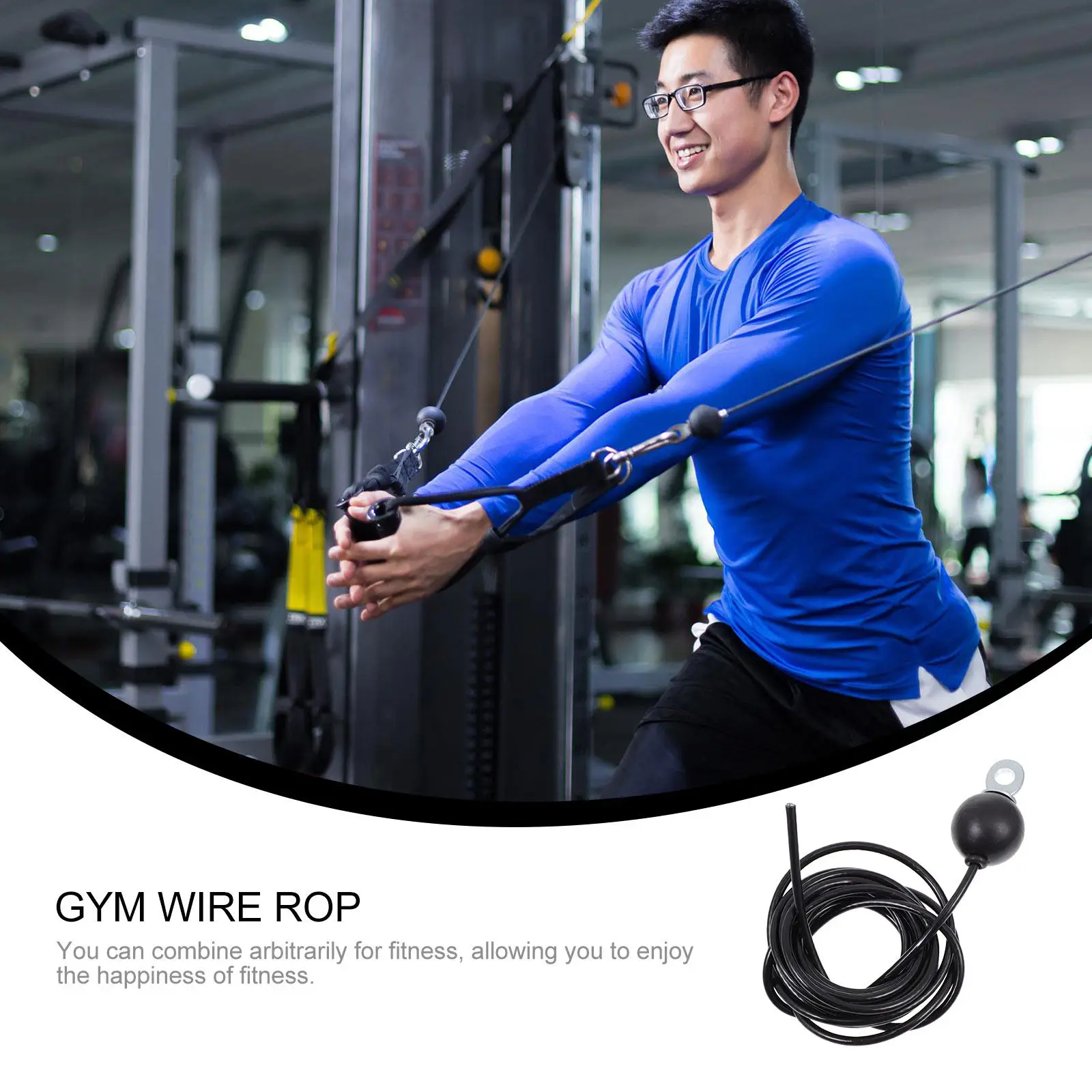 1 Bag Gym Wire Rope Fitness Cable Heavy Duty Steel Wire for Home Gym DIY Fitness Equipment Accessories Steel Cable