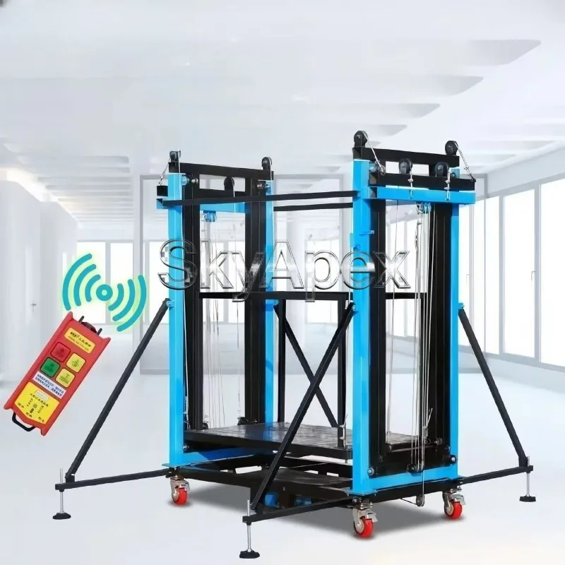 Factory Direct 2026 Lightweight Foldable Aluminum Electric Scaffold Lift Hanging Mobile Work Platform Ladder For Construction An