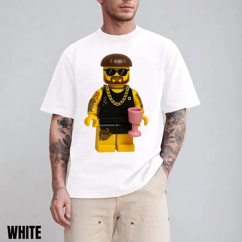 

Camiseta de El Jefe Final de Ibiza inspirada en LEGO, camiseta unisex, camiseta gráfica, regalo de tendencia en redes sociales
