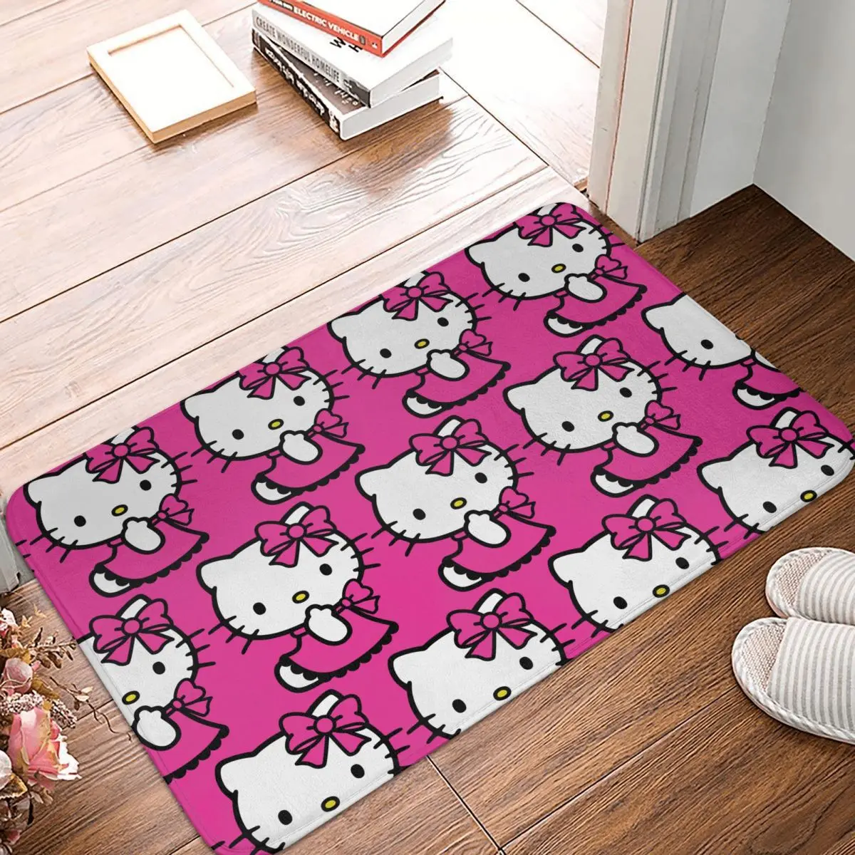 Look Bath Non-Slip Carpet Hello Kitty Bedroom Mat Entrance Door Doormat Floor Decoration Rug