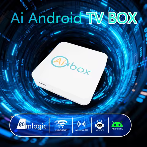 AI Smart Android TV Box Amlogic S905 Chip 2.4G 5G BT WIFI 4K Video Enhancement + Voice Control Streaming Box