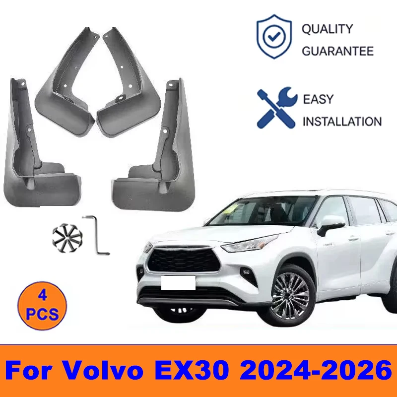 

4Pcs Mud Flaps For Volvo EX30 2024-2026 - Splash Guards Front & Rear Wheel Fender Mudguards Car Exterior Protection Accessories