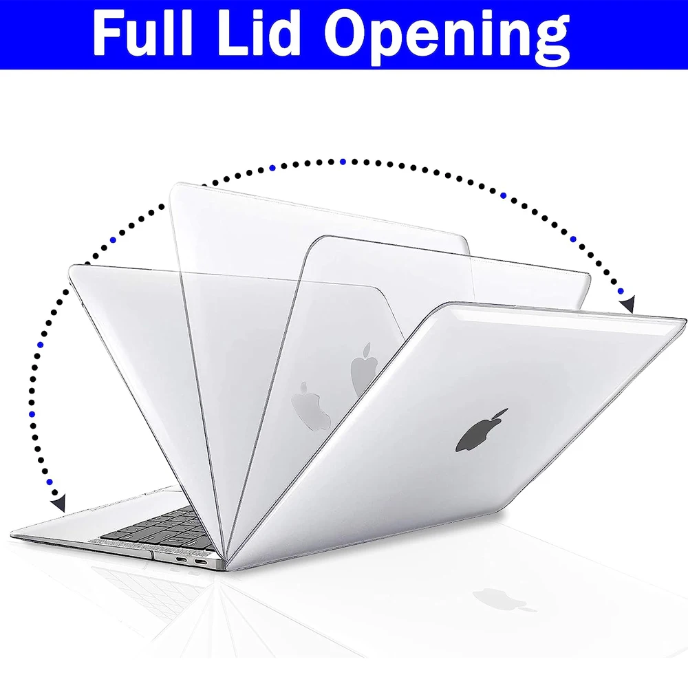 Compatible with MacBook Air&Pro Crystal Clear Plastic Hard Shell Case For Macbook Case Pro16 A2991 A2485 Air15 &13.6 A2941 A3113