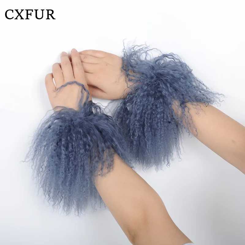 

Real Genuine High Quality Mongolian Lamb Fur Cuffs Natural Fur Cuff CX-A-47F