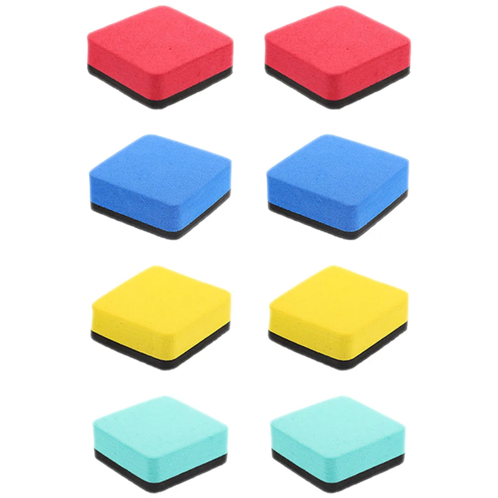 8 Pcs Whiteboard Magnetic Dry Erase Eraser Glass School Office 8pcs Eva Erasers for Home Mini Portable Kids