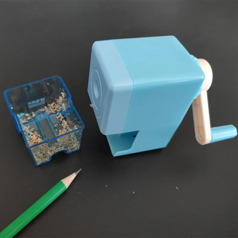 1PC Manual Hand Crank Pencil Sharpener Sharpen 8mm Diameter Candy Colors For Kids Artists Student Office Stationery Mechanical
