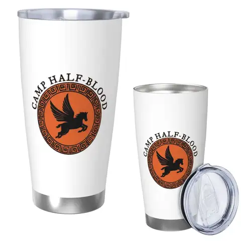 Camp Half Blood, Camp Half Blood Logo Active Stainless Steel Tumbler Vacuum Insulated Mug Thermal Cold Cups Straw With Lid 20oz